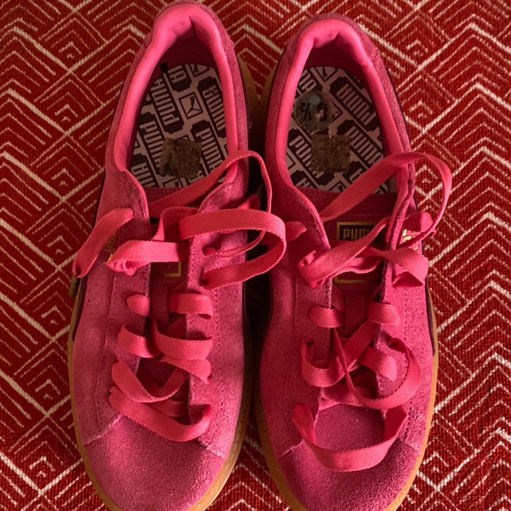 Puma Suede Pink and Purple Sneakers